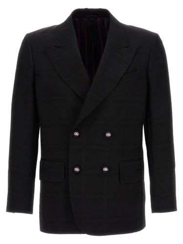 Etro Black Virgin Wool Men's Blazer - Etro - Modalova