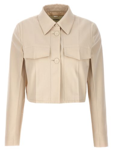 Wool Full-Length Women's Jacket - Fendi - Modalova