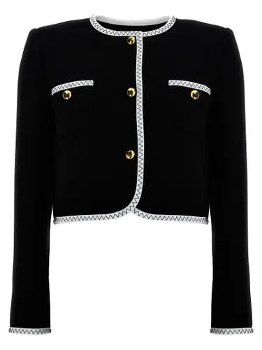 Viscose Full-Length Women's Jacket - Moschino - Modalova