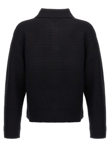 PURPLE Black Wool Men's Cardigan - PURPLE - Modalova