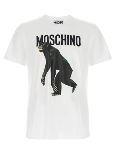 Moschino White Cotton Men's T-Shirt - Moschino - Modalova
