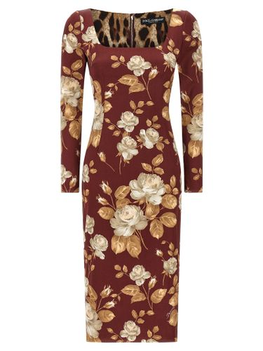 Elastane Midi Women's Dress - Dolce & Gabbana - Modalova