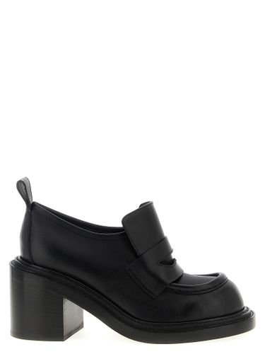 Leather Platform Women's Loafers - Moschino - Modalova