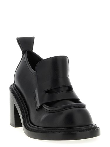 Leather Platform Women's Loafers - Moschino - Modalova