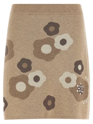 Kenzo Beige Wool Long Women's Skirt - Kenzo - Modalova