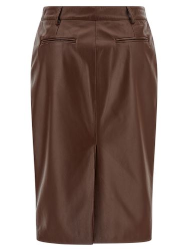 Leather Midi Women's Skirt - Giuseppe Di Morabito - Modalova