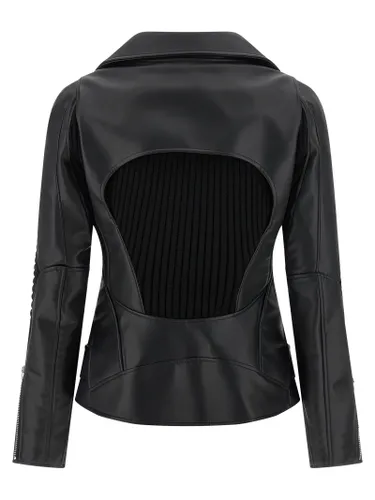 Artificial Leather Biker Women's Jacket - Junya Watanabe - Modalova