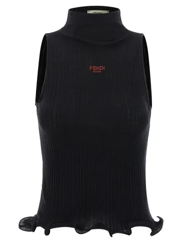 Polyester Sleeveles Women's T-Shirt - Fendi - Modalova