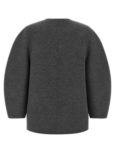 Fendi Gray Virgin Wool Women's Coat - Fendi - Modalova