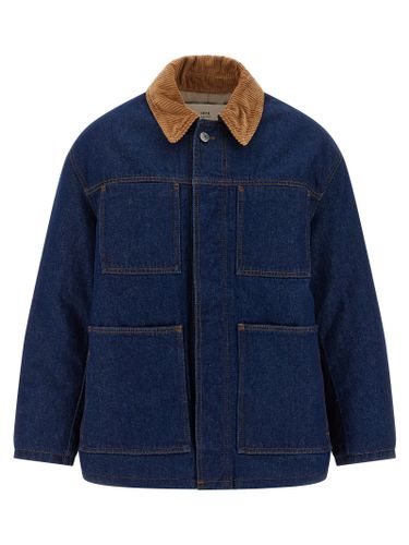 Cotton Denim Men's Jacket - Ami Paris - Modalova