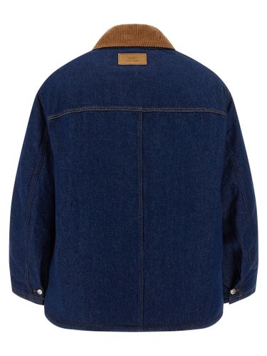Cotton Denim Men's Jacket - Ami Paris - Modalova