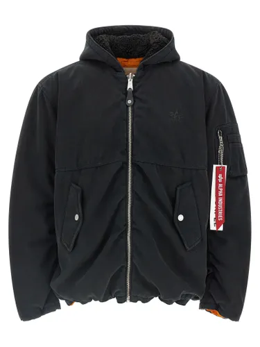 Cotton Men's Bomber - PURPLE - Modalova