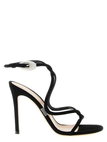Suede Leather Stiletto Heel Women's Sandals - Gianvito Rossi - Modalova