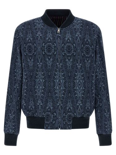 Etro Blue Cotton Men's Bomber - Etro - Modalova