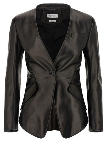 Lamb Leather Women's Blazer - Alexander McQueen - Modalova