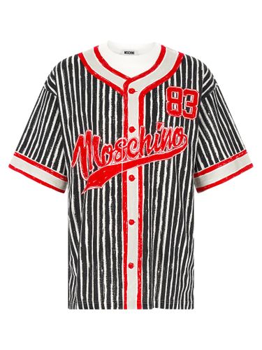 Cotton Polo Men's Shirt - Moschino - Modalova