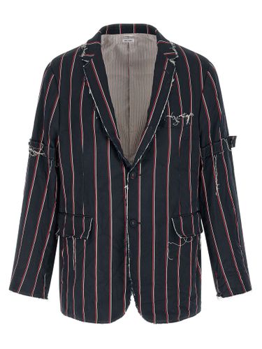 Thom Browne Blue Silk Men's Blazer - Thom Browne - Modalova