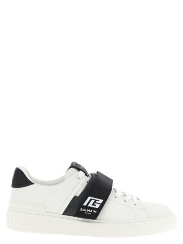 Calfskin Low Top Men's Sneakers - Balmain - Modalova