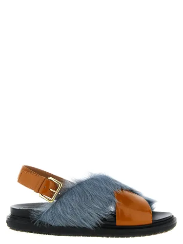 Lamb Leather Flat Women's Sandals - Marni - Modalova