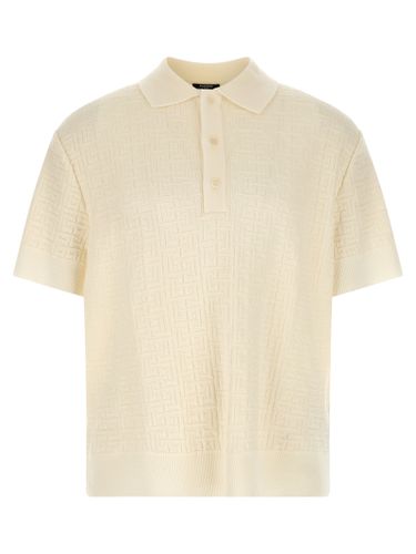 Balmain White Wool Polo Men's Shirt - Balmain - Modalova