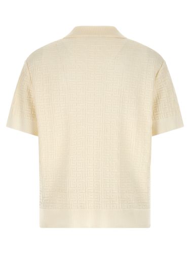 Balmain White Wool Polo Men's Shirt - Balmain - Modalova