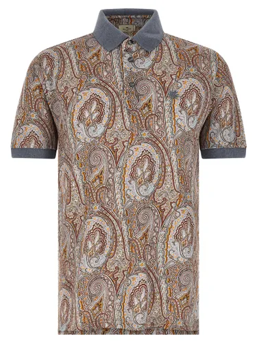 Cotton Polo Men's Shirt - Etro - Modalova