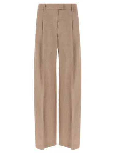 Linen Flared Women's Pants - Brunello Cucinelli - Modalova