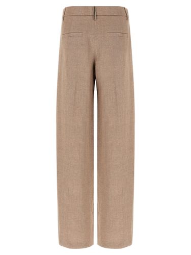 Linen Flared Women's Pants - Brunello Cucinelli - Modalova