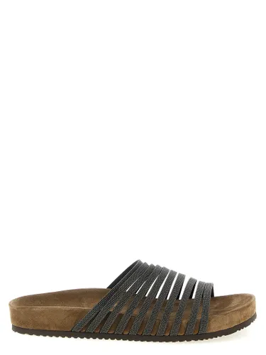 Lamb Leather Women's Slides - Brunello Cucinelli - Modalova
