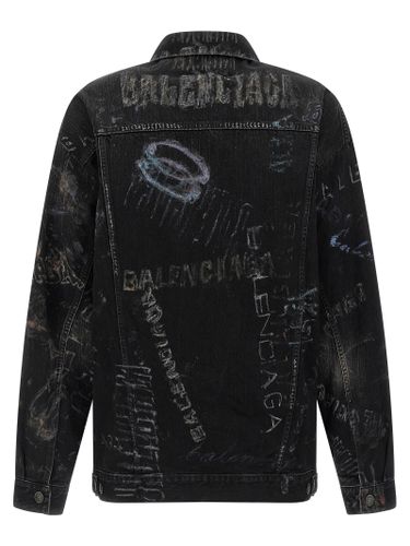 Cotton Denim Men's Jacket - Balenciaga - Modalova