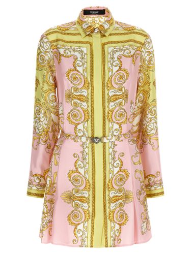 Silk Short Women's Dress - Versace - Modalova