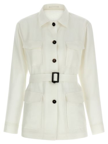 Linen Shell Women's Jacket - Tagliatore - Modalova