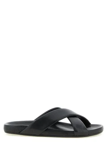 Lamb Leather Men's Slides - Saint Laurent - Modalova