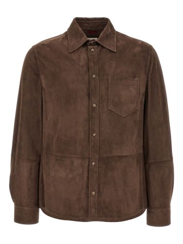 Lamb Leather Men's Blouse - Brunello Cucinelli - Modalova