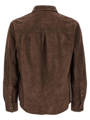 Lamb Leather Men's Blouse - Brunello Cucinelli - Modalova