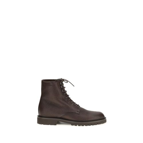 Calf Leather Bos Taurus Lace-Up Men's Boots - Brunello Cucinelli - Modalova