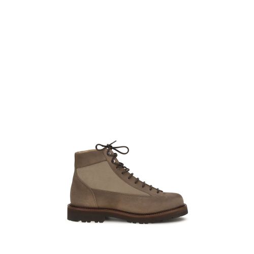 Calf Leather Bos Taurus Lace-Up Men's Boots - Brunello Cucinelli - Modalova