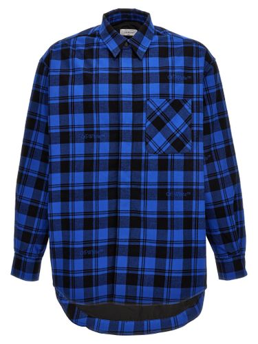 Cotton Pattern Men's Shirt - Off-White - Modalova