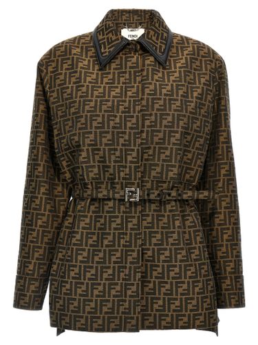 Polyester Leather Women's Jacket - Fendi - Modalova