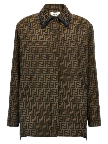 Polyester Leather Women's Jacket - Fendi - Modalova