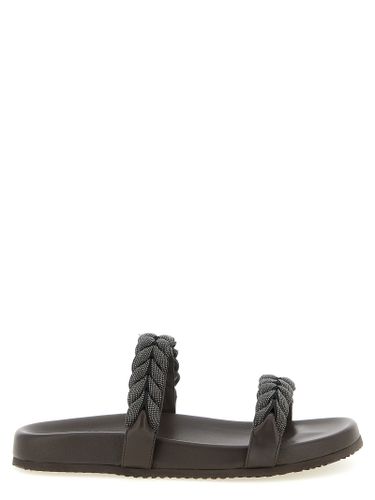 Leather Women's Slides - Brunello Cucinelli - Modalova