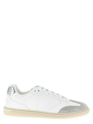 Calfskin Low Top Men's Sneakers - Versace - Modalova
