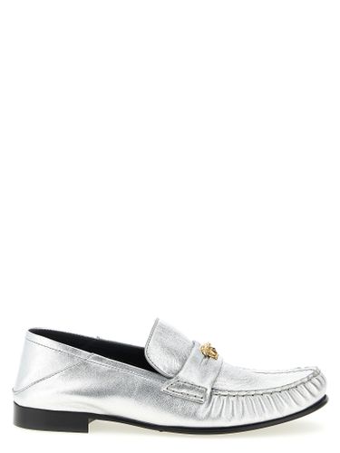 Lamb Leather Slip-On Women's Loafers - Versace - Modalova