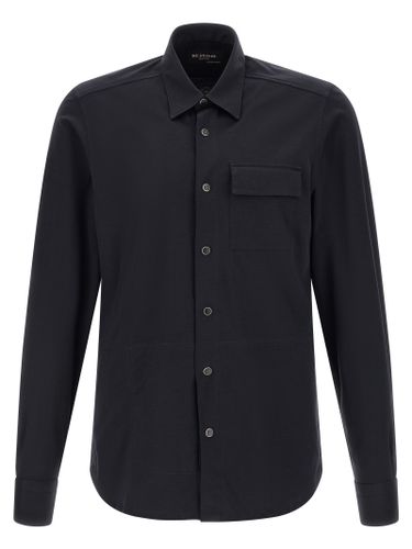 Kiton Blue Cotton Men's Blouse - Kiton - Modalova