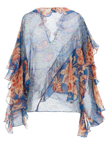 Etro Blue Silk Women's Blouse - Etro - Modalova
