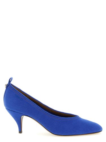 Cotton Mid Heel Women's Pumps - Versace - Modalova