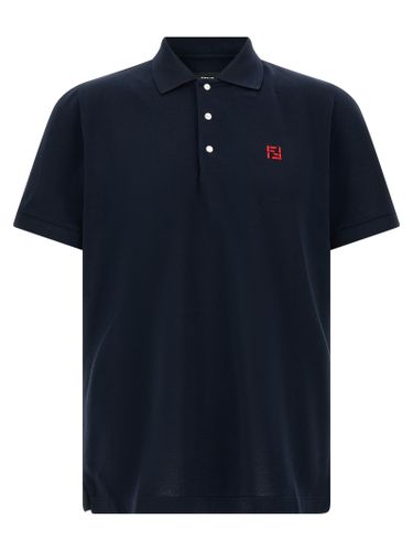 Fendi Blue Cotton Polo Men's Shirt - Fendi - Modalova