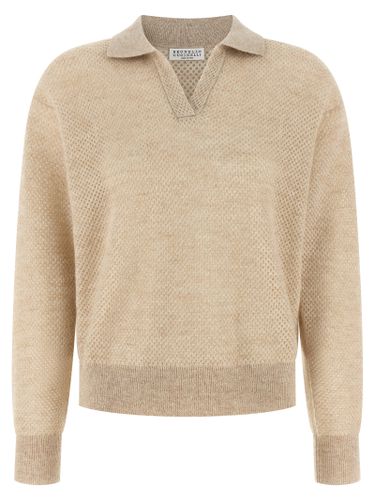 Wool Polo Women's Shirt - Brunello Cucinelli - Modalova
