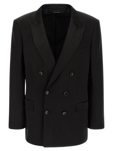 Tom Ford Black Viscose Men's Blazer - Tom Ford - Modalova