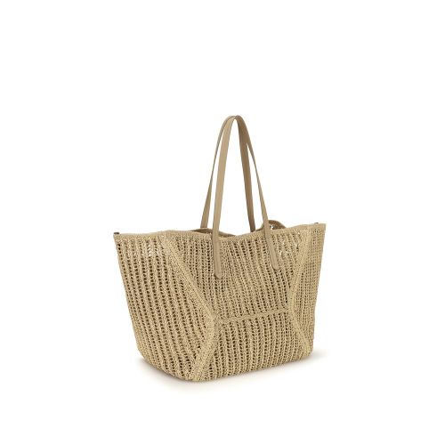 Raffia Shoulder Women's Bag - Brunello Cucinelli - Modalova